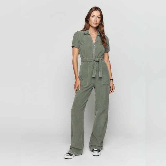Reformation corduroy jumpsuit